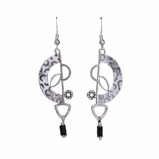 SS, Blk Onyx Dangles