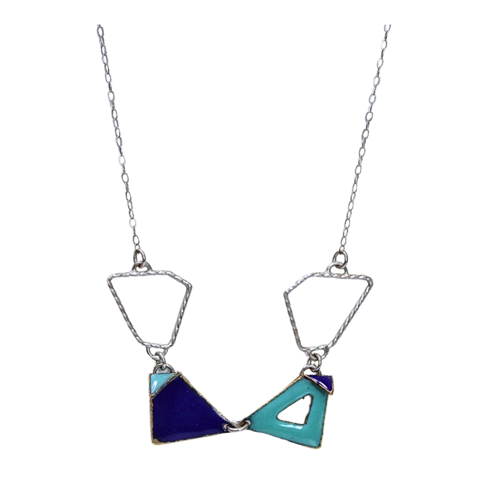 Origami Single Fold Enameled NK Blue/Teal