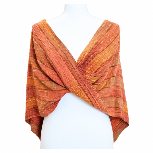 Orange Twist Shawl