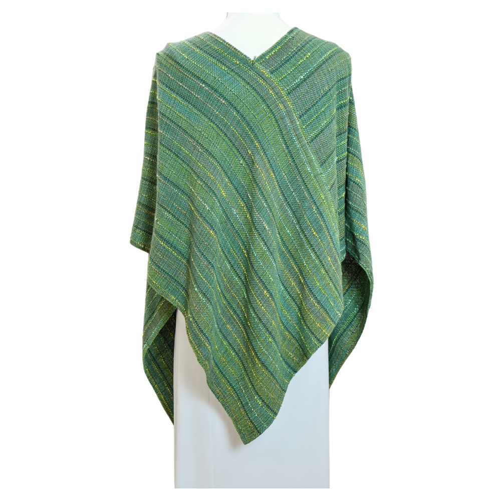 Green Leaves V-Back Shawl