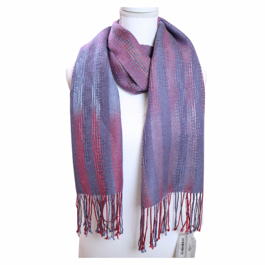 Handwoven Scarf - Midnight Waves