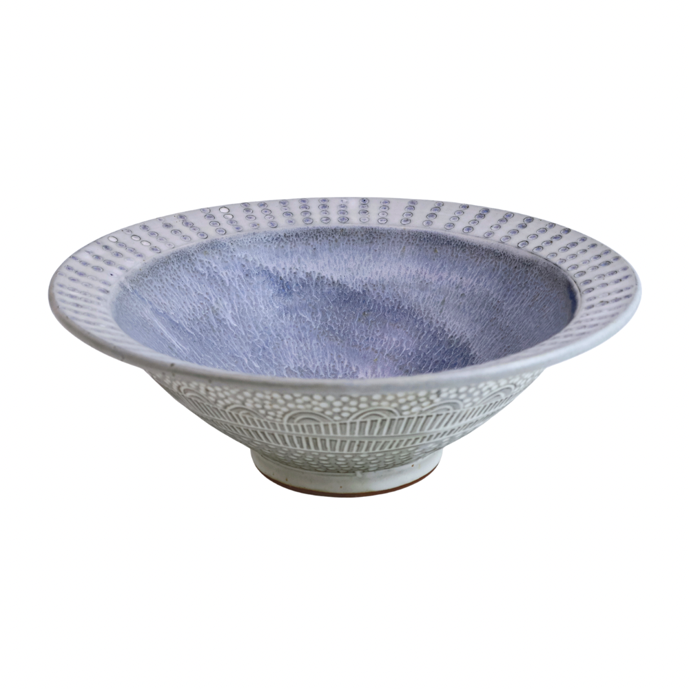 Lg. Round Bowl (White/Blue)