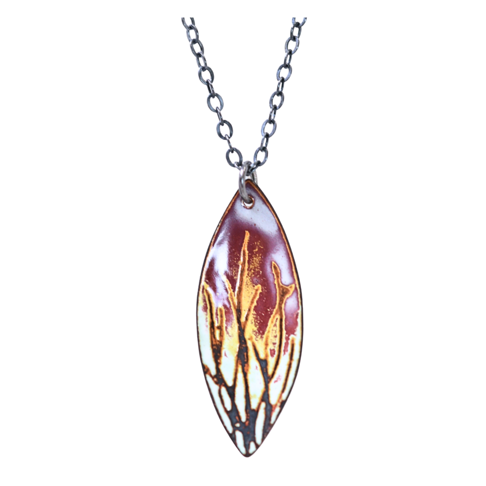 Sm. Petal Necklace. Seagrass MN2