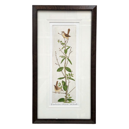 Carolina Wrens & Honeysuckle (f)
