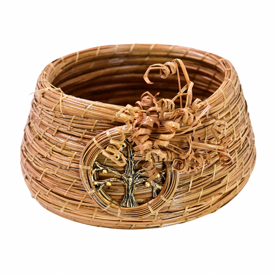 Coil Basket w/Tree of Life