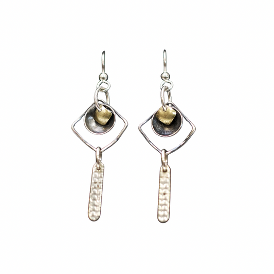 Two-Tone Geometric Series Earrings
