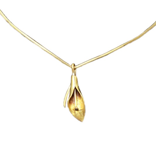 Calla Lily Collar Brass