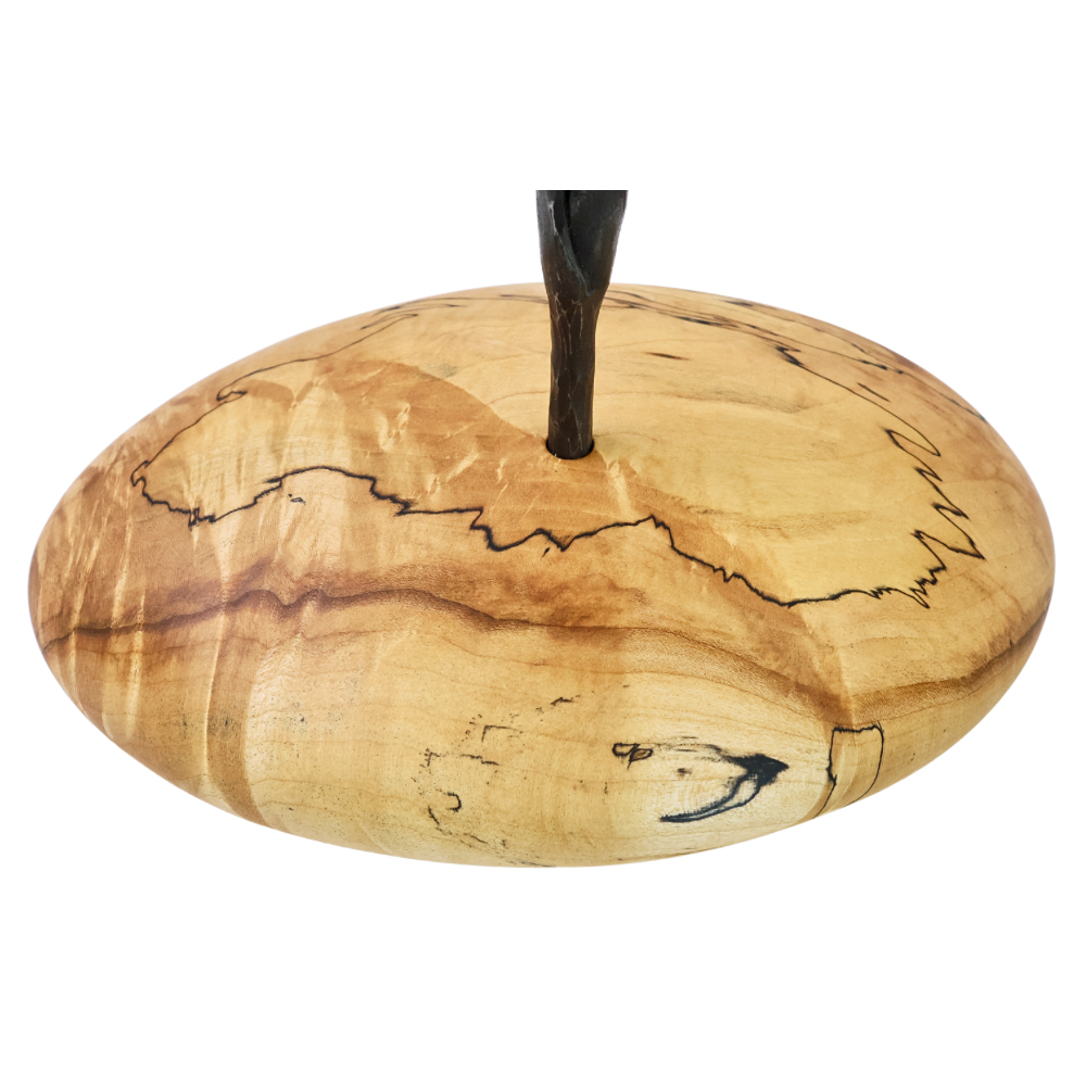 Iron Daffodil on Spalted Maple