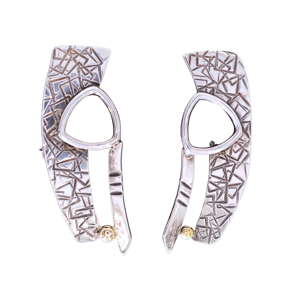 SS/14K Clip Earrings