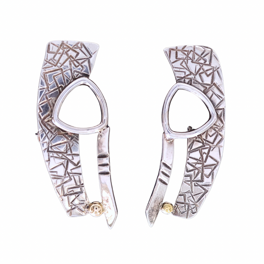 SS/14K Clip Earrings