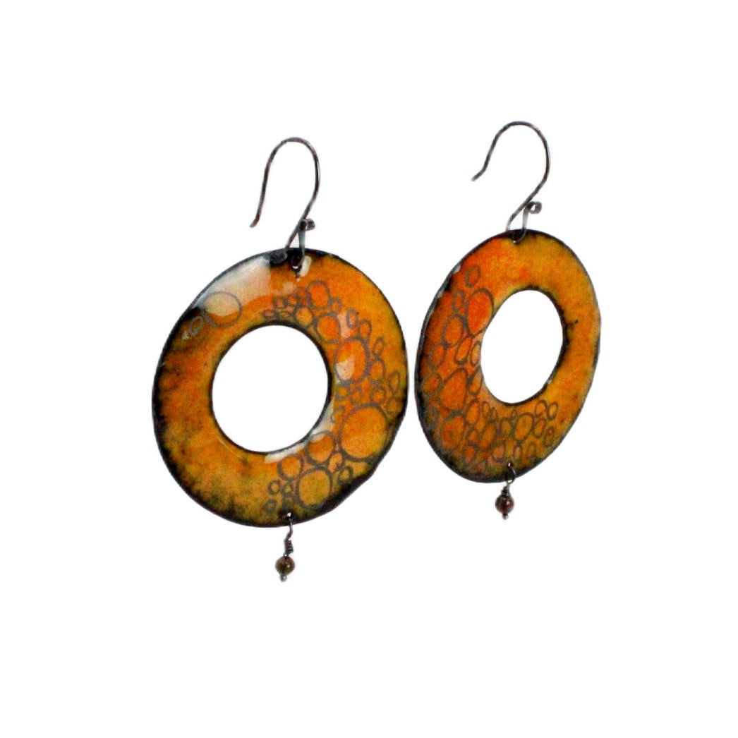 Large Asymmetrical Circle Earrings
