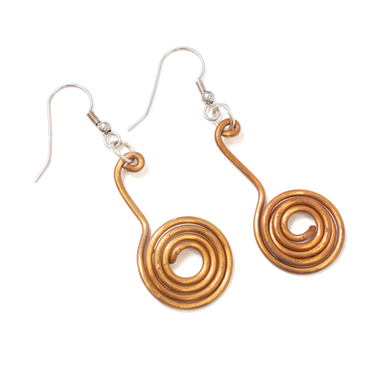 Flat Spiral Earrings