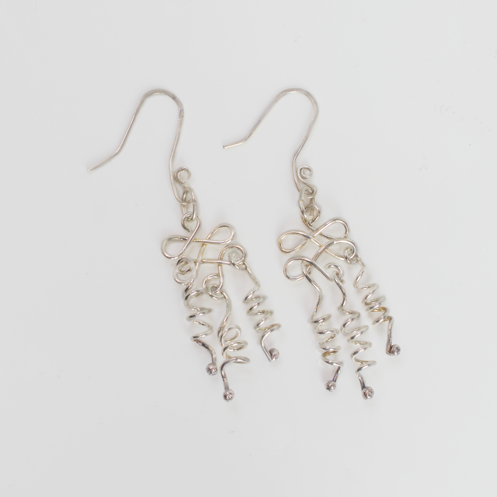 Spiral Flower Earrings