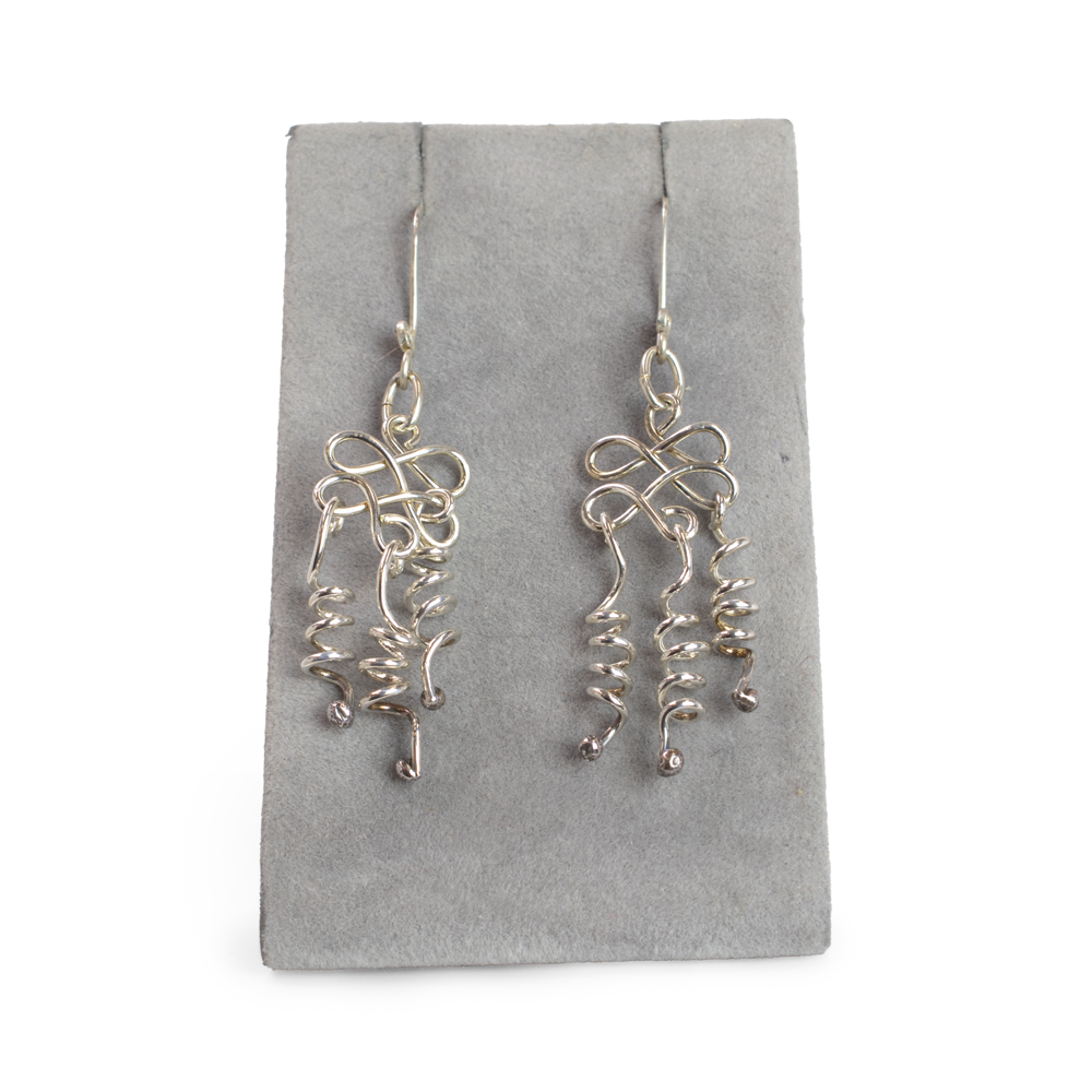 Spiral Flower Earrings
