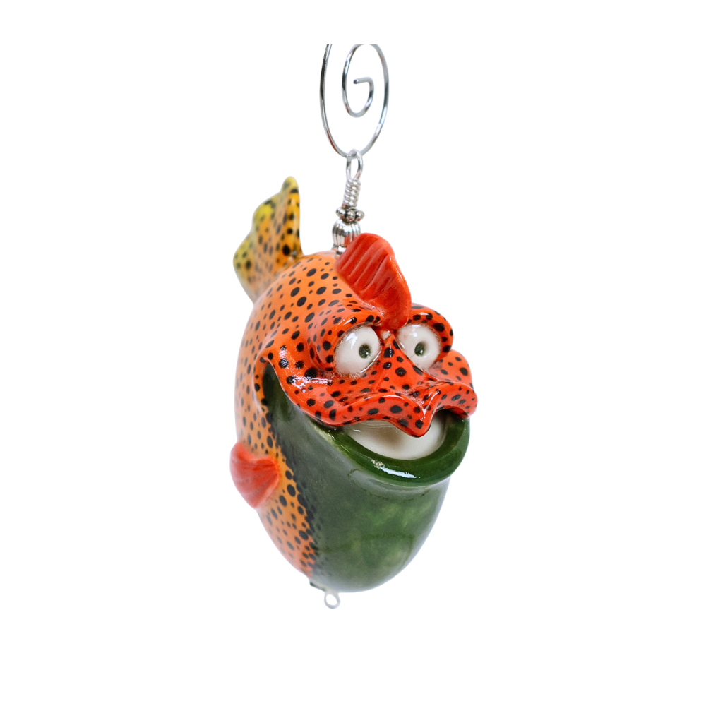 Fish Ornament Orange & Green