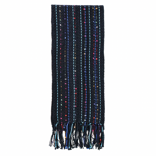 Cotton/Rayon Scarf - Black/Multi