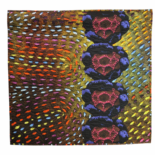 Blue Row of Posies Quilt