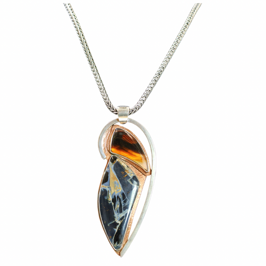 Pietersite Amber Pendant
