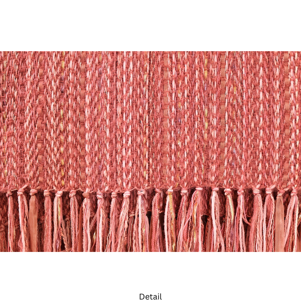 Handwoven Throw - Coral