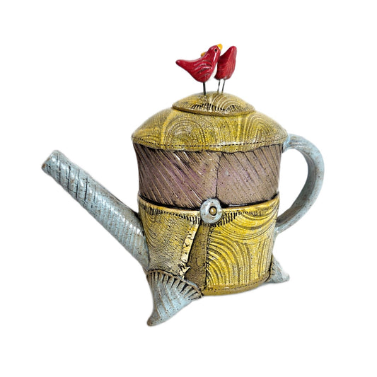 Red Bird Top Teapot