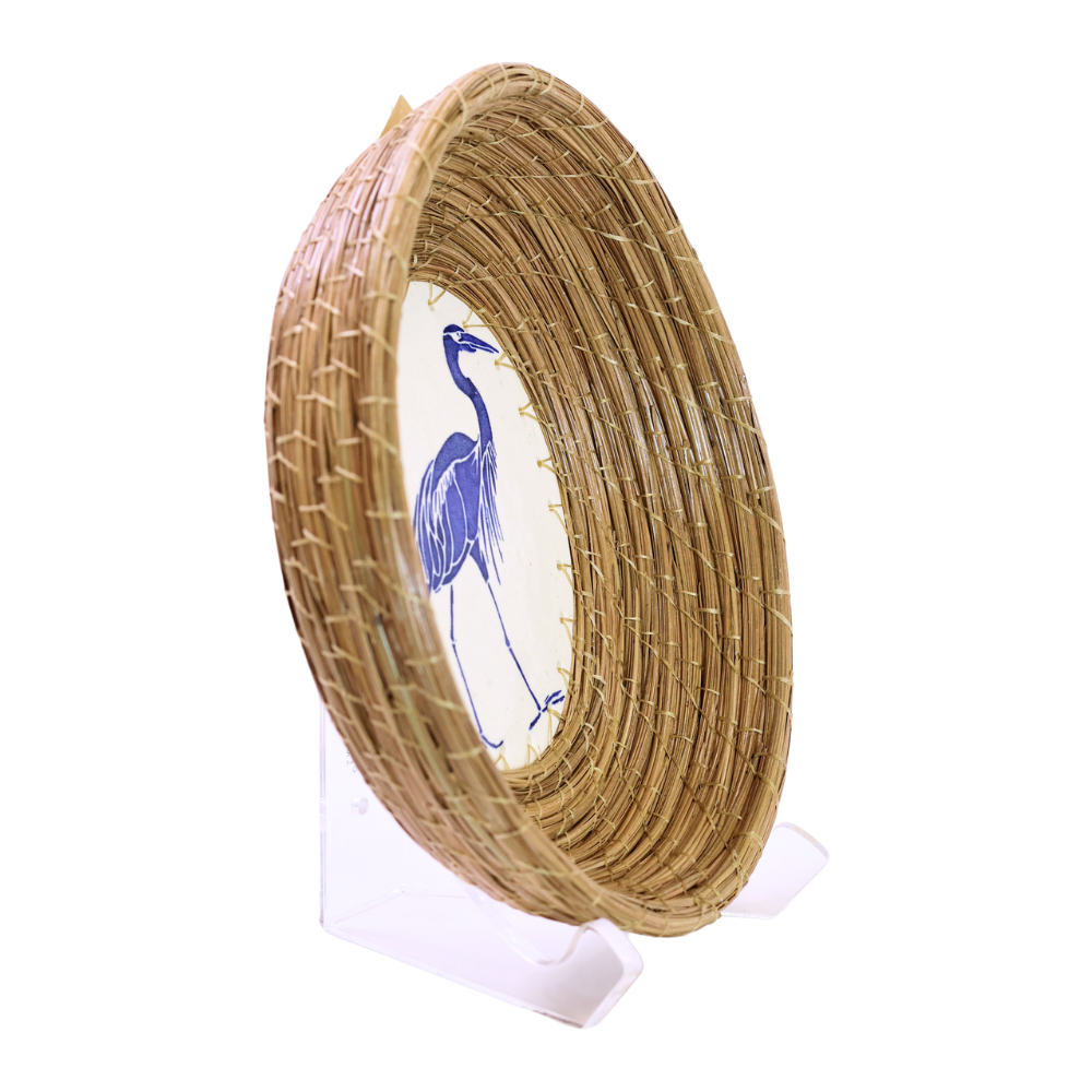 Oval Blue Heron Bowl