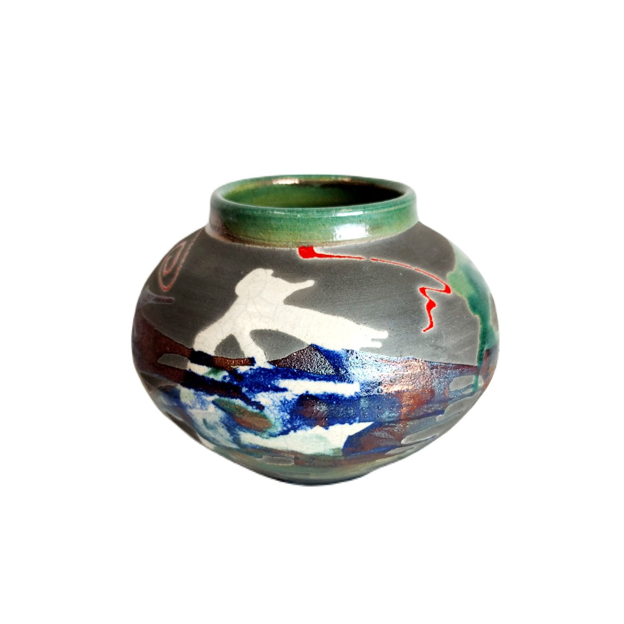 Raku Vase - Splash