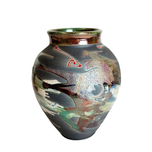 Raku Vase - Splash