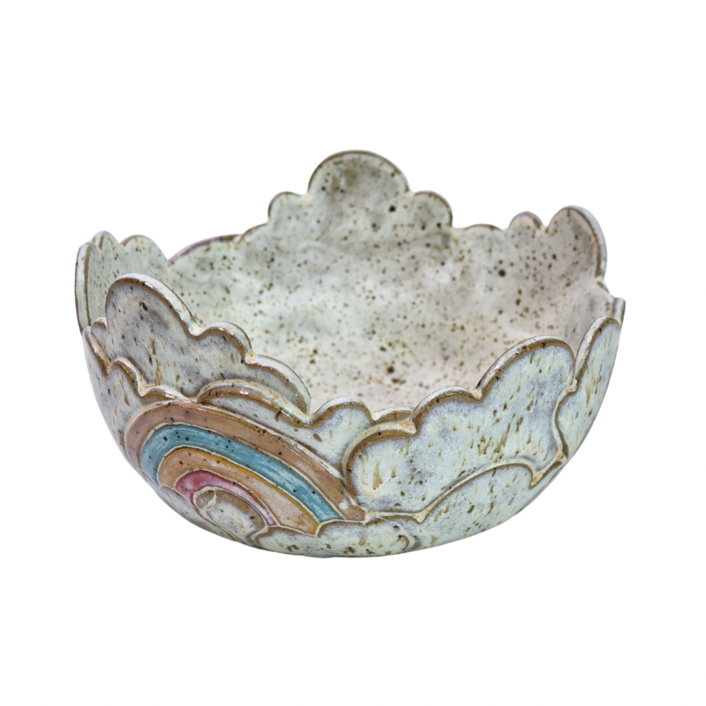 Rainbow and Cloud Texture Bowl