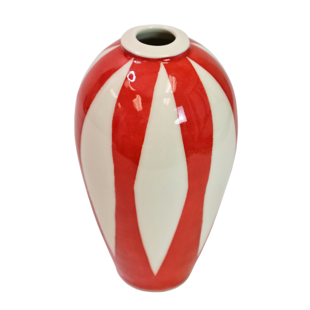 Red & White Vase