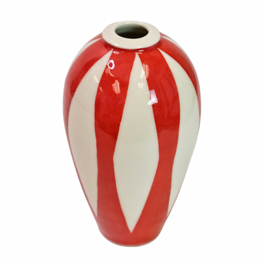 Red & White Vase
