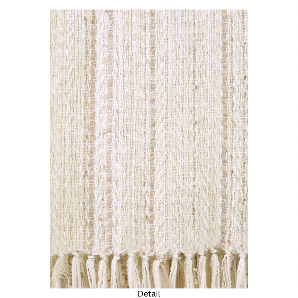 Handwoven Mohair Throw Natural