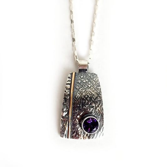 Amethyst Rectangle Pendant