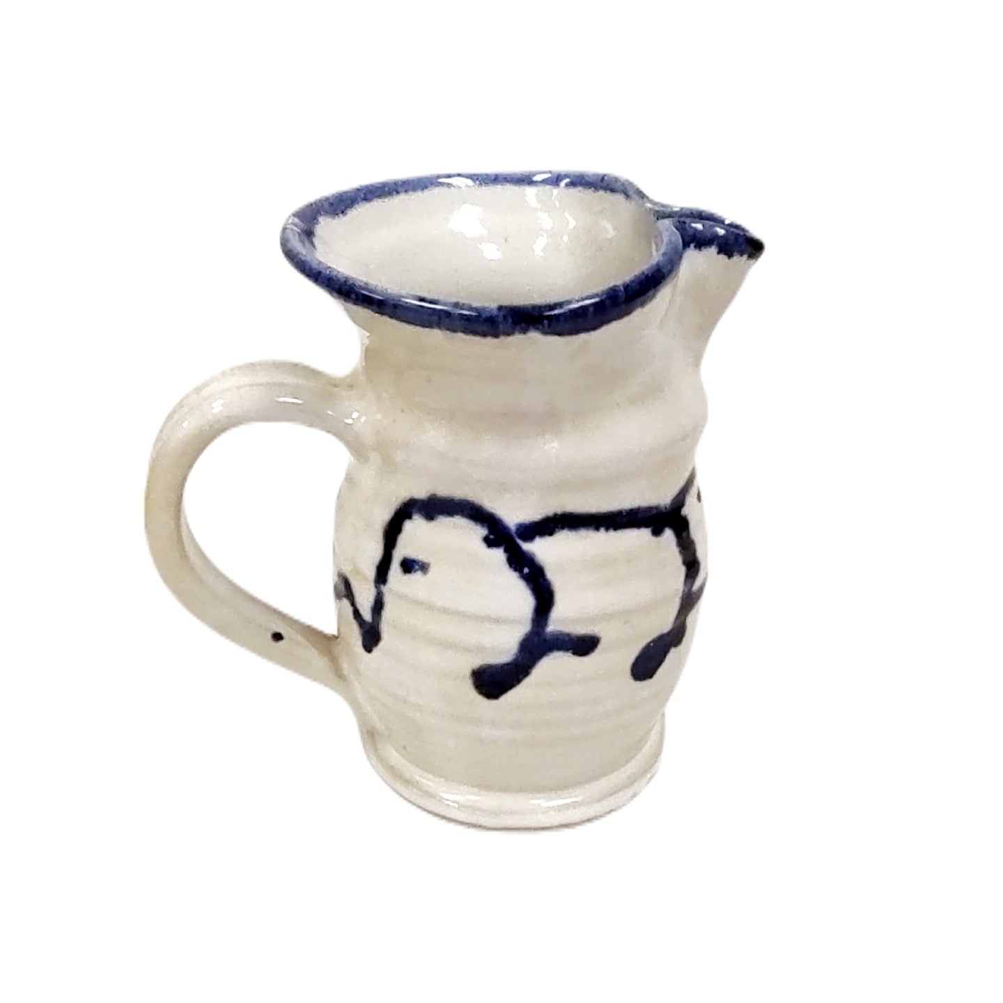 Med. Pitcher-Blue and White