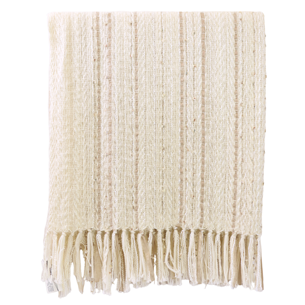 Handwoven Mohair Throw Natural
