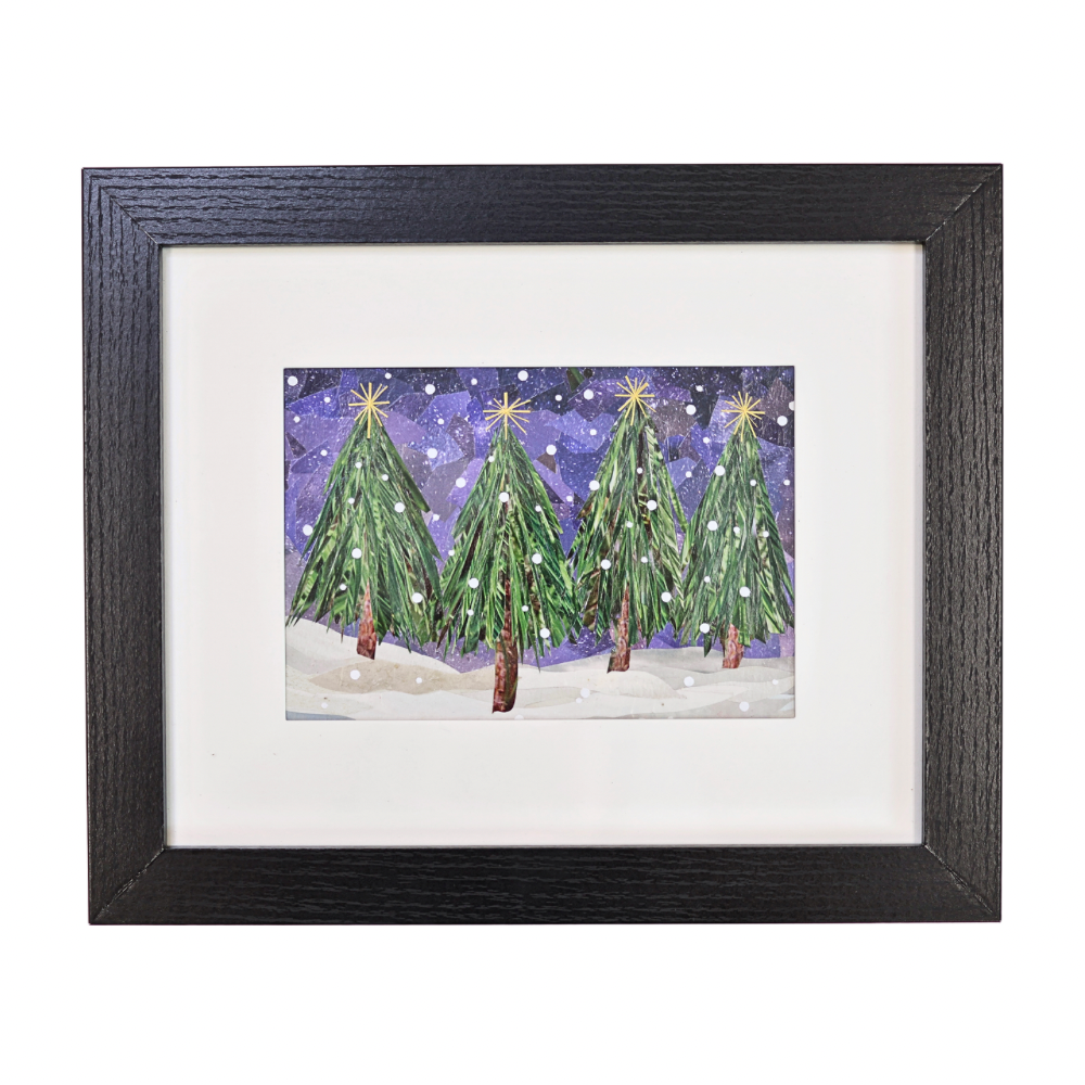 Xmas Trees 5x7 Framed