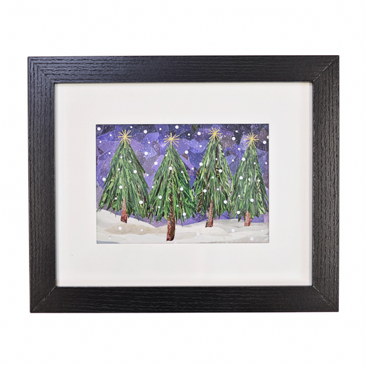 Xmas Trees 5x7 Framed