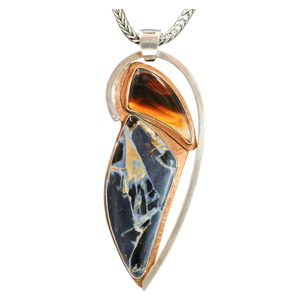 Pietersite Amber Pendant