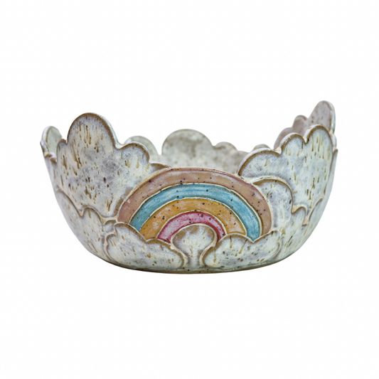 Rainbow and Cloud Texture Bowl