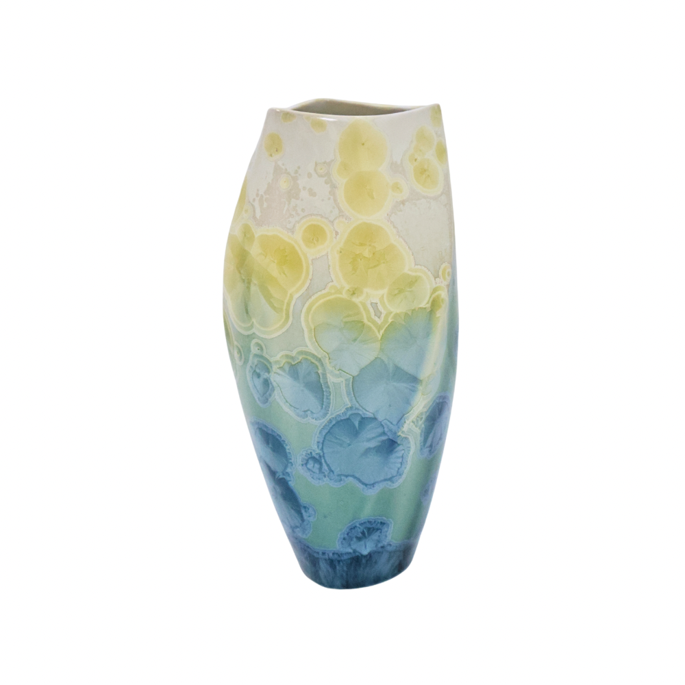 Sea Green Triangle Vase