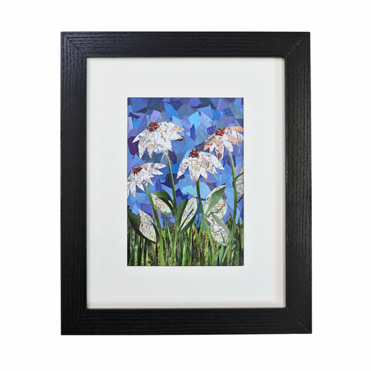 Map Flowers 5x7 Framed