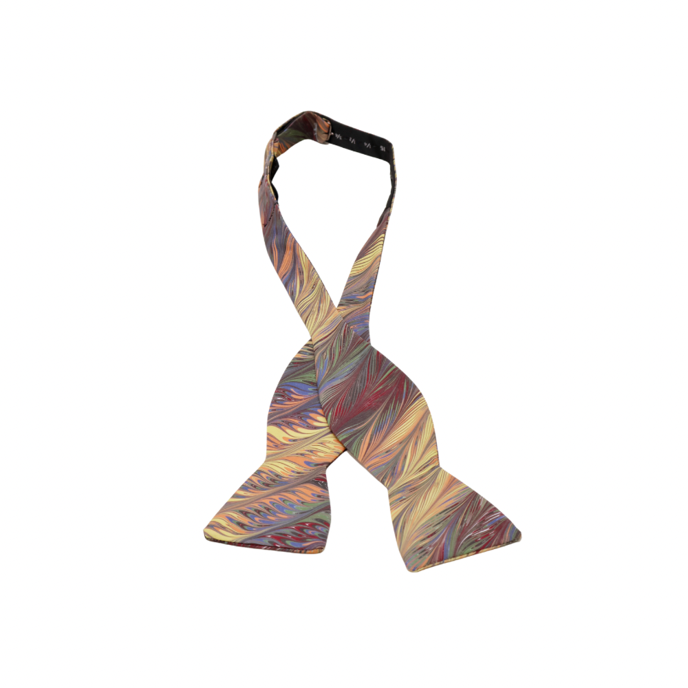 Hand Marbled Silk Bowties