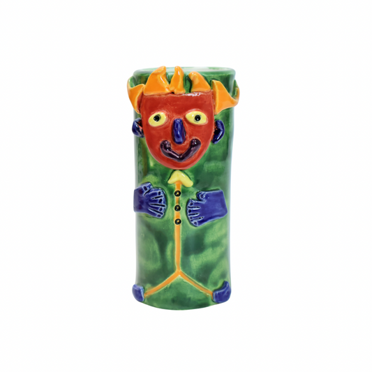 Green Vase w/ Face