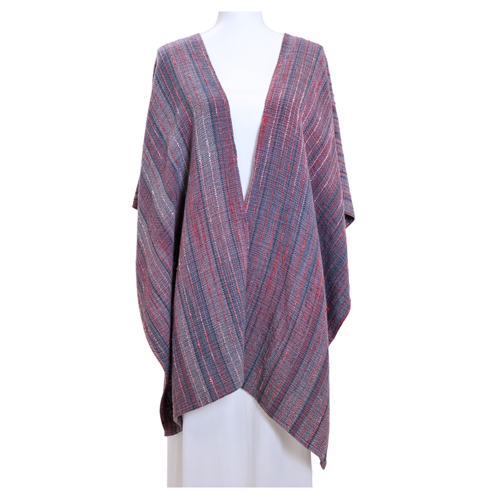 Cranberry V-Back Shawl