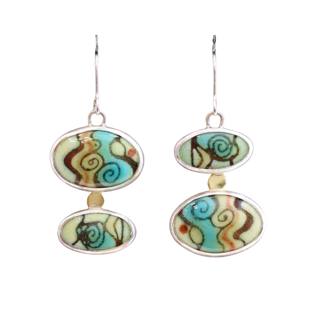 Asymetrical Oval Earrings