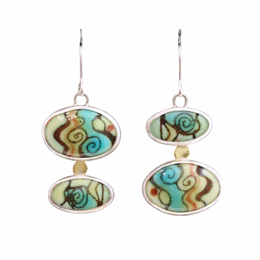 Asymetrical Oval Earrings