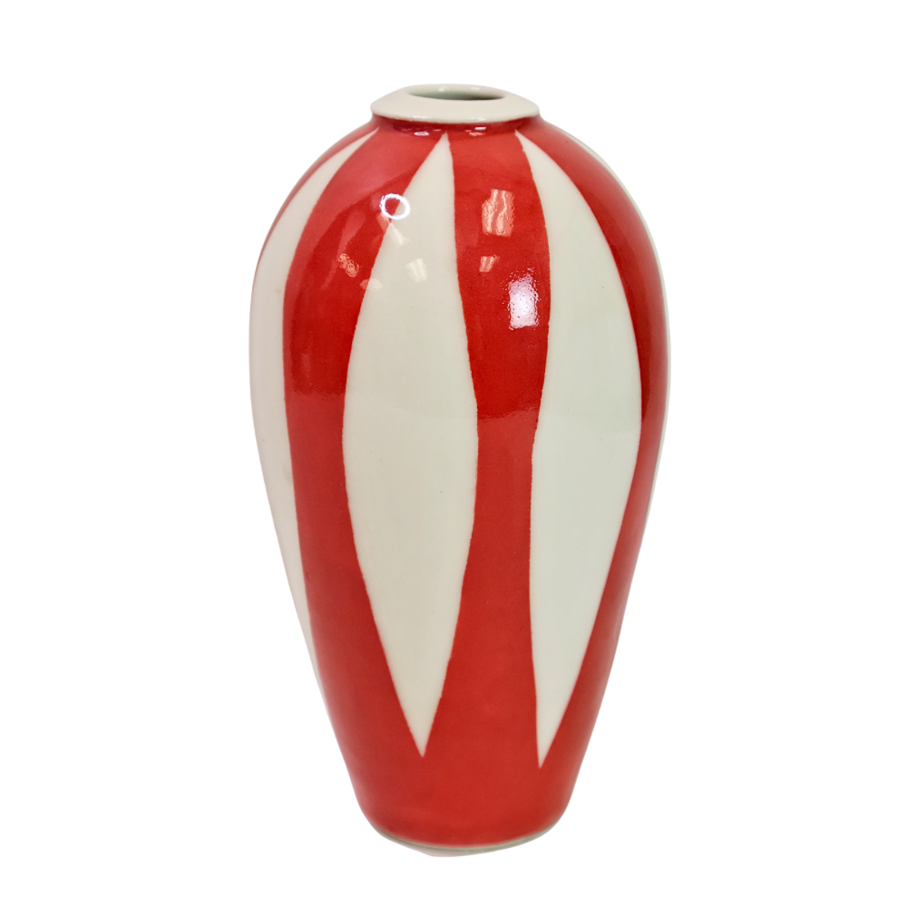 Red & White Vase