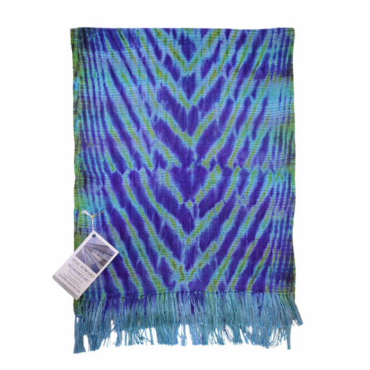 Woven Shibori Scarf. Silk
