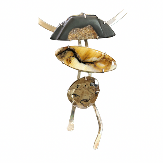 Sapphire Druzy Pendant