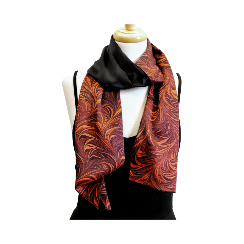 Hand Marbled Silk Scarf