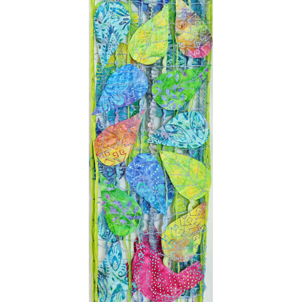 Scarf #1. Leaves & Birds